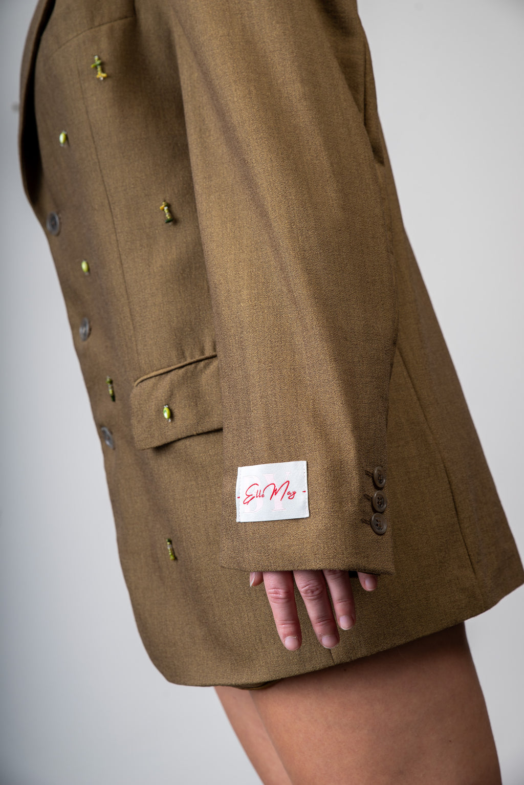 Vintage blazer kaki groen