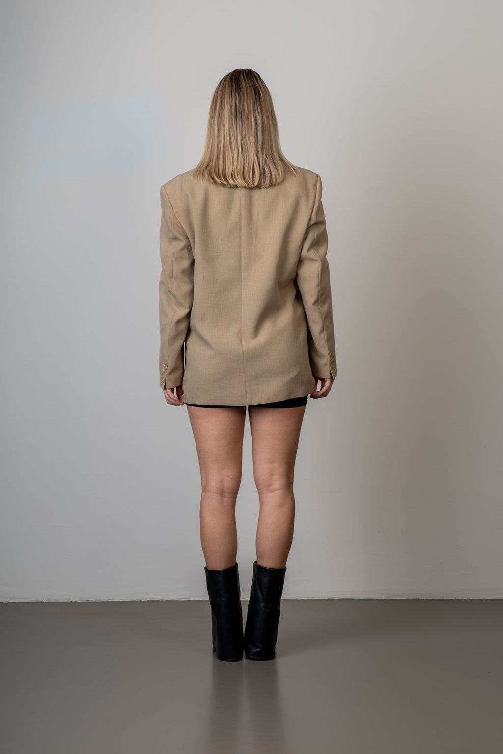 Vintage blazer geel met gekleurde kraaltjes