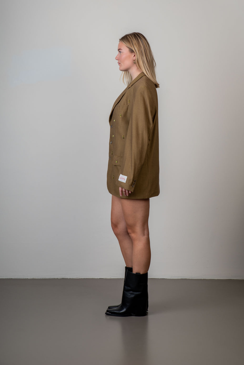 Vintage blazer kaki groen